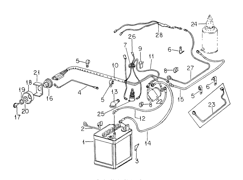 Ignition And Starting (S/N 200559 And Below) Diagram and Parts List for CADET85 (86-0340023U-0340025U-0340026U-0340029U-0340030U-0340032U-0340033U)(1975 & Since) Cub Cadet Lawn Tractor